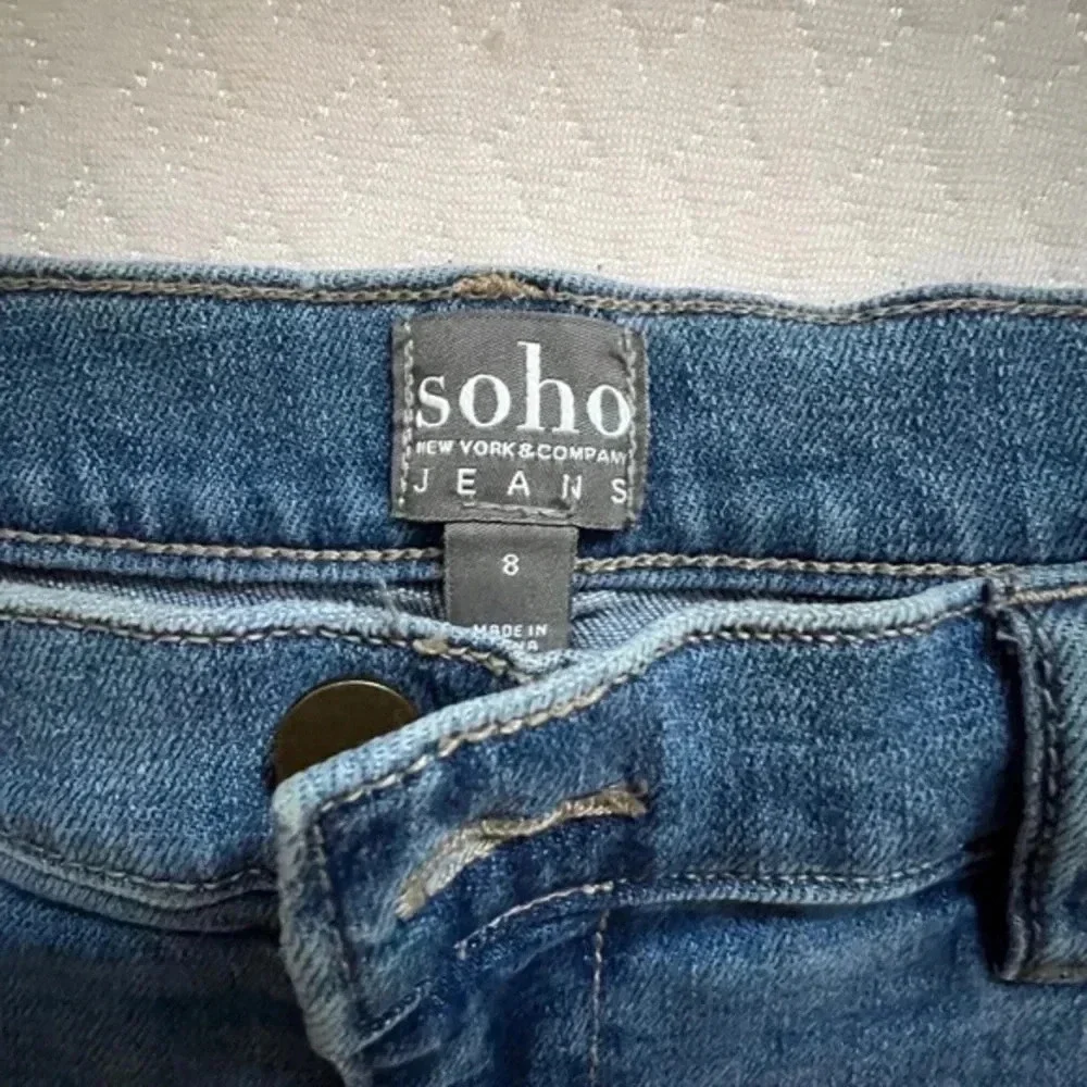Soho Denim Jean Shorts-Denim Blue-Size 8
